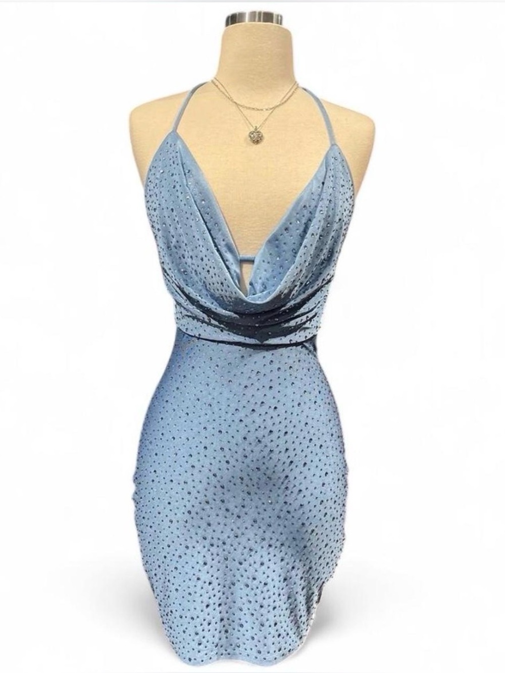 Blue mini dress